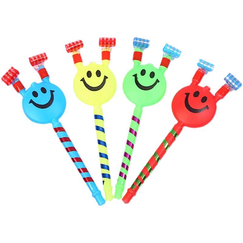 Children's Medium Blow-Out Curl Smiley Face Party Horn Toy