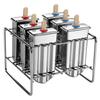 Edelstahl-Eisform 6 Löcher Eis am Stiel Formen DIY Obst-Eis am Stiel Halter