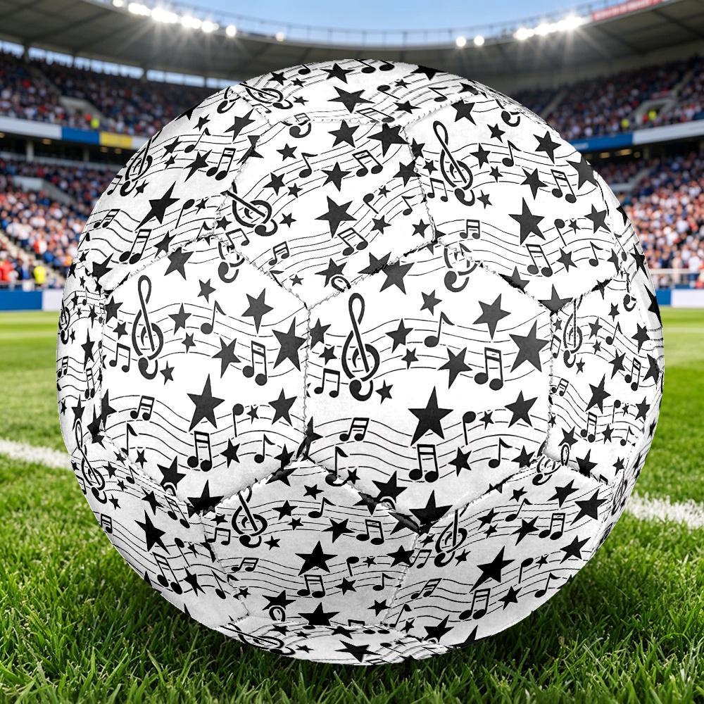 1PC Music Stars Harmony Soccer Ball Size 5 Football Machine Sewn Indoor/Outdoor Universal Football W59