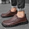 Popular Men's Shoes Autumn Men's Business Dress Small Leather Shoes Fashion British Block Casual Shoes