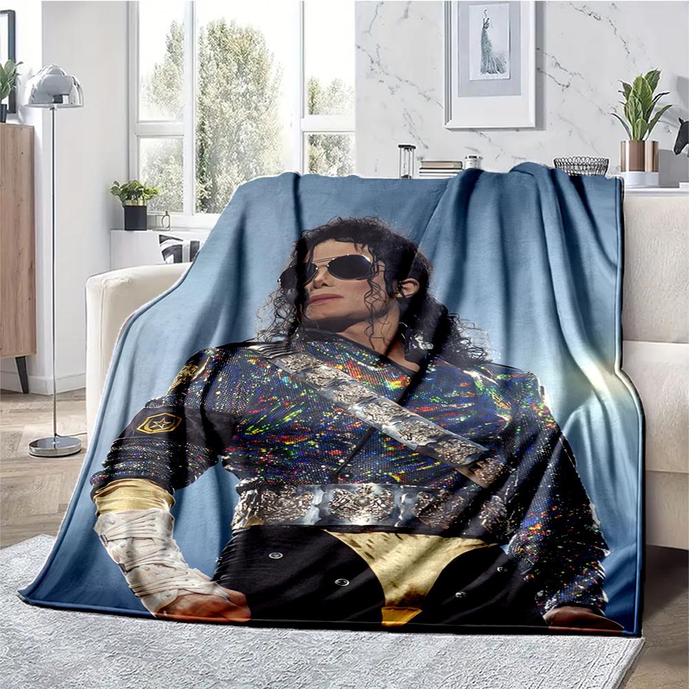 Michael Jackson Theme Printed Blanket - Perfect for Couch, Bed, Travel & Outdoor Use | Machine Washable, Cozy & Durable.