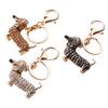 Keychain Pendant, Cartoon Dog Shape Key Holder with Lobster Clasp And Key Ring, Sparkling Rhinestones Inlaid Car Interior Key Chain