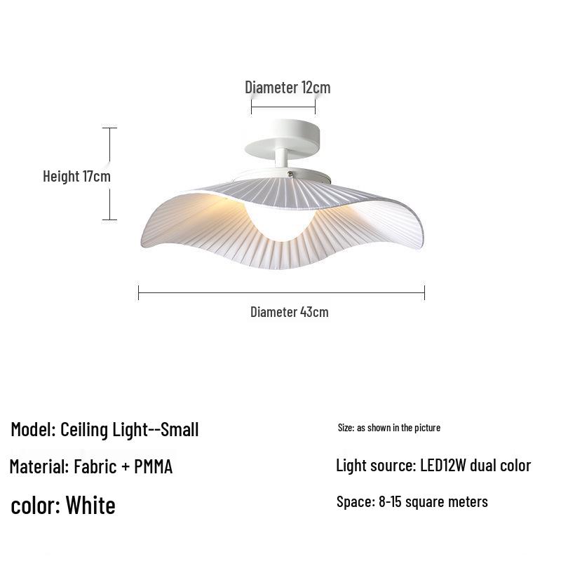 Nordic Lotus Leaf Pendant Light - Elegant White LED Ceiling Fixture for Living Room, Bedroom, Study, or Restaurant.