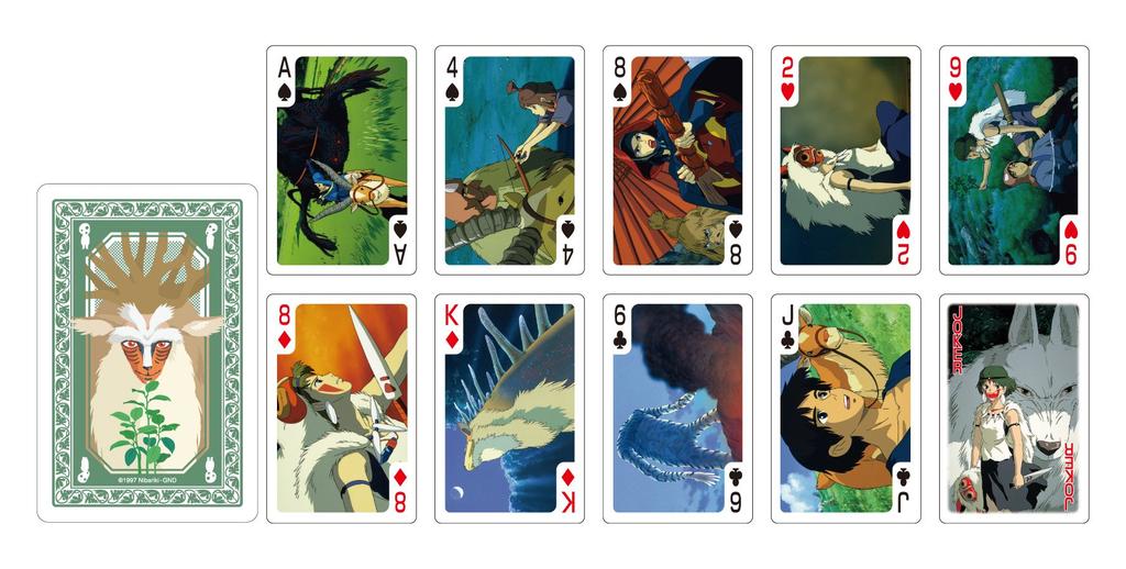 ENSKY Playing cards with lots of scenes Princess Mononoke