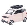 1:24 Scale WULING HONGGUANG MINIEV Metal Car Toy Models Rubber Tires with Light Music Vehicle Collection Toys Kids Festival Gift