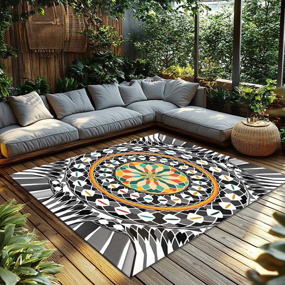 Modern Abstract Carpet Non Slip Area Rug Living Room Floor Mat Home Decor Geometric Pattern Runner Rug Indoor Outdoor Mat