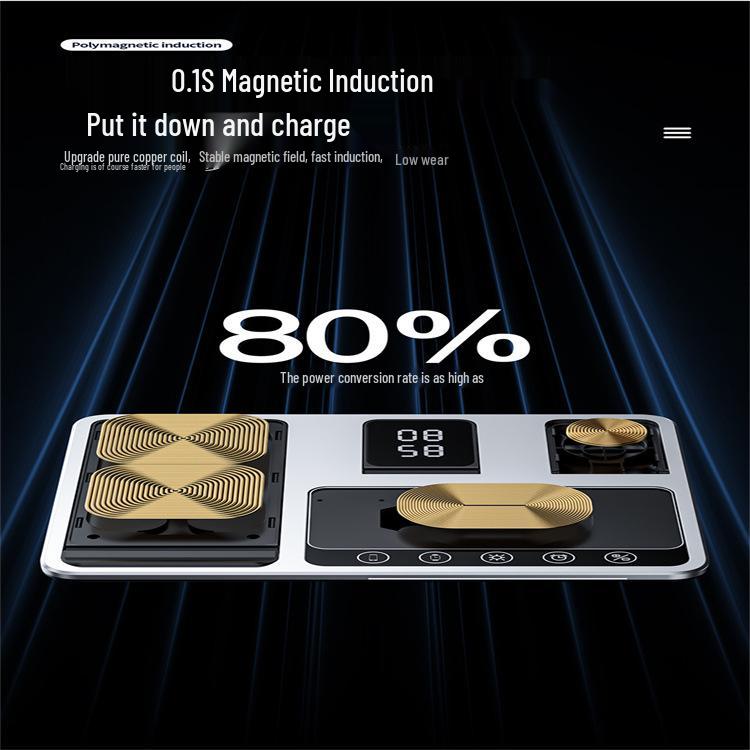 Cross-Border 4-in-1 Wireless Charger for Smartphones, Earphones, and Watches