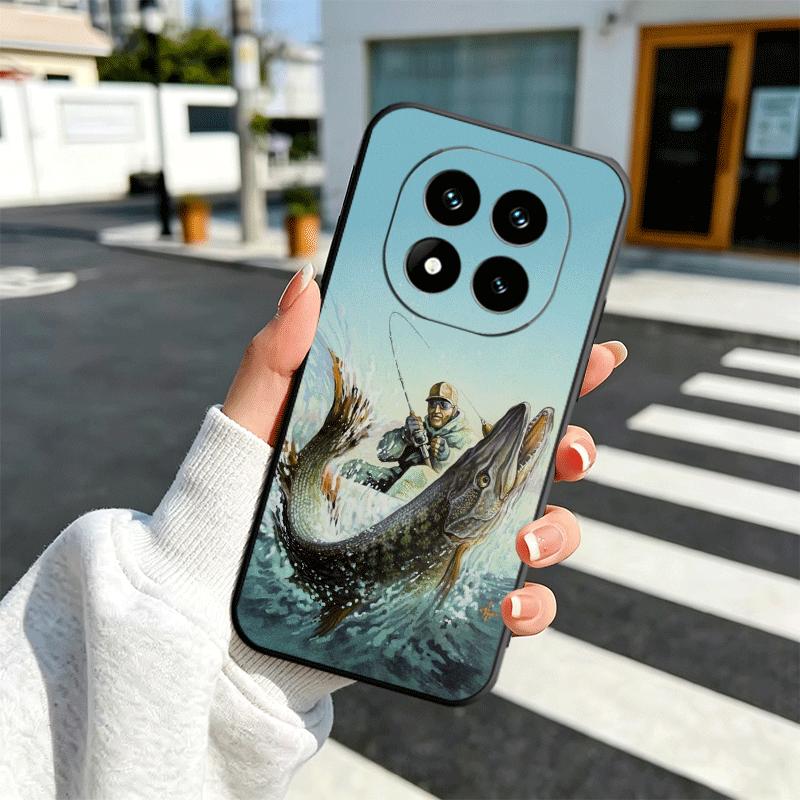 Hunting Fishing Man Soft Phone Case for Xiaomi Redmi Note 12 13 14 15 Pro Plus 11 12S 11S 11T 10 4G Black Cover Back Shell