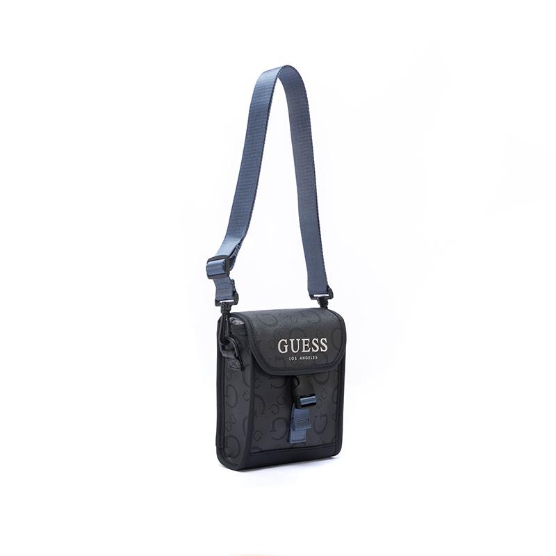 New GUESS Synthetic Leather Shoulder Bag Unisex Carbon Gray GSBCO908991CBU