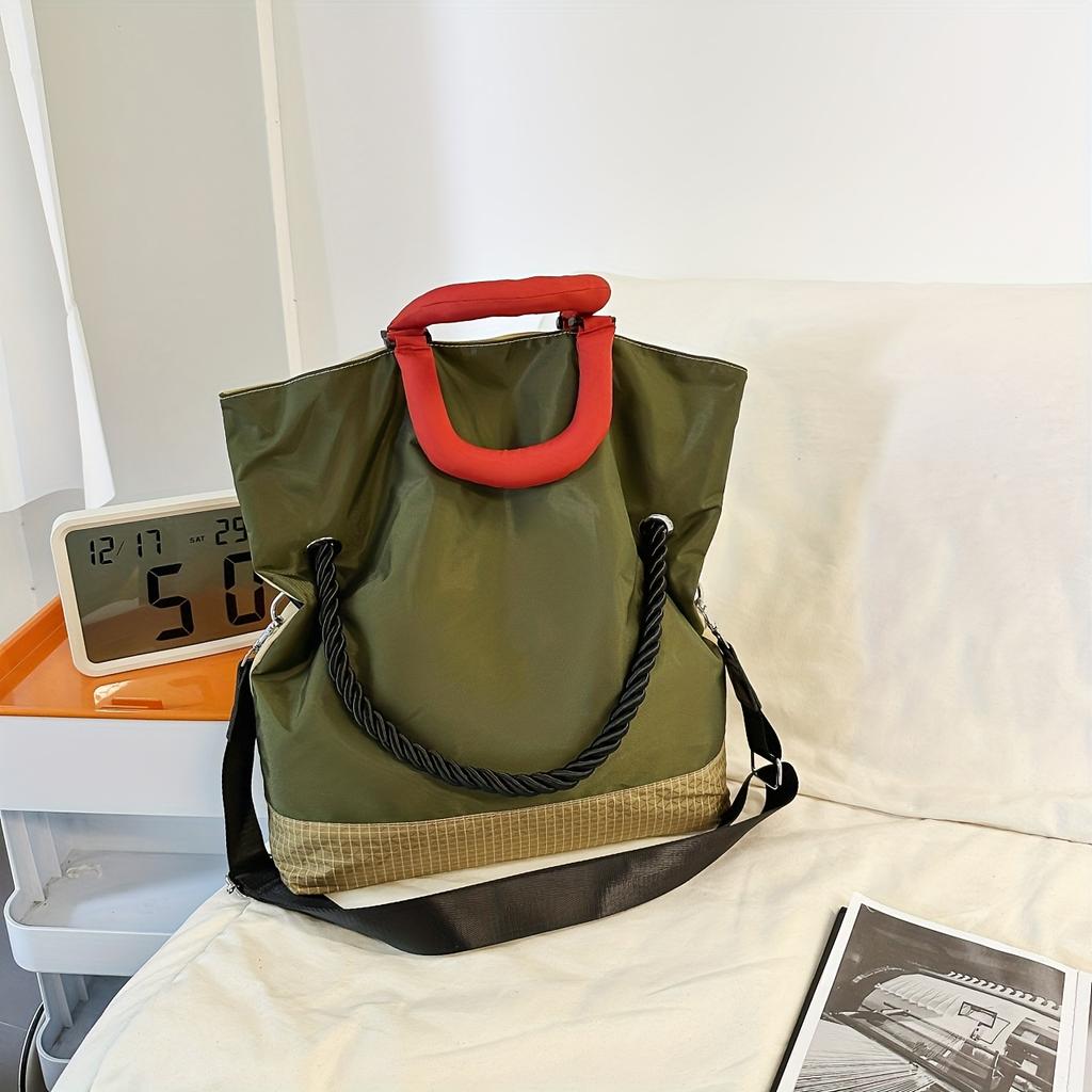 Large capacity men's and women's same simple tote bag shoulder bag