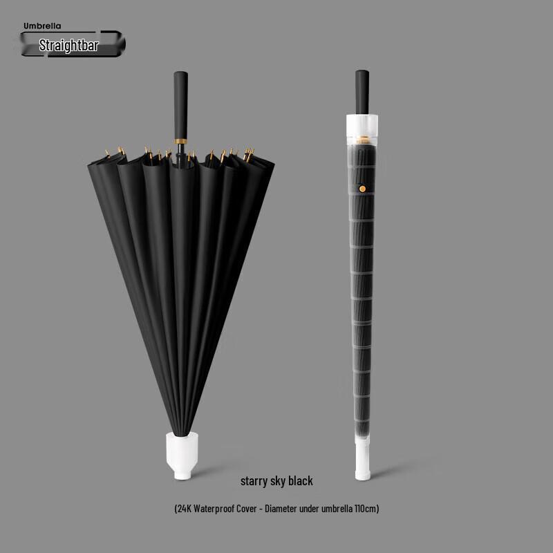 Xurqing 24-Rib Semi-Automatic Executive Straight Umbrella