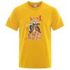Summer Mens Tshirt Top Quality 100 Cotton Short Sleeve Cool Knife Cat Print for Men Oneck Casual Loose Hip Hop Male Tees Top