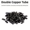 100pcs Copper Material Fishing Wire Leader Fixer Black Saltwater Fishing Rigging Tubes  Rigging Use
