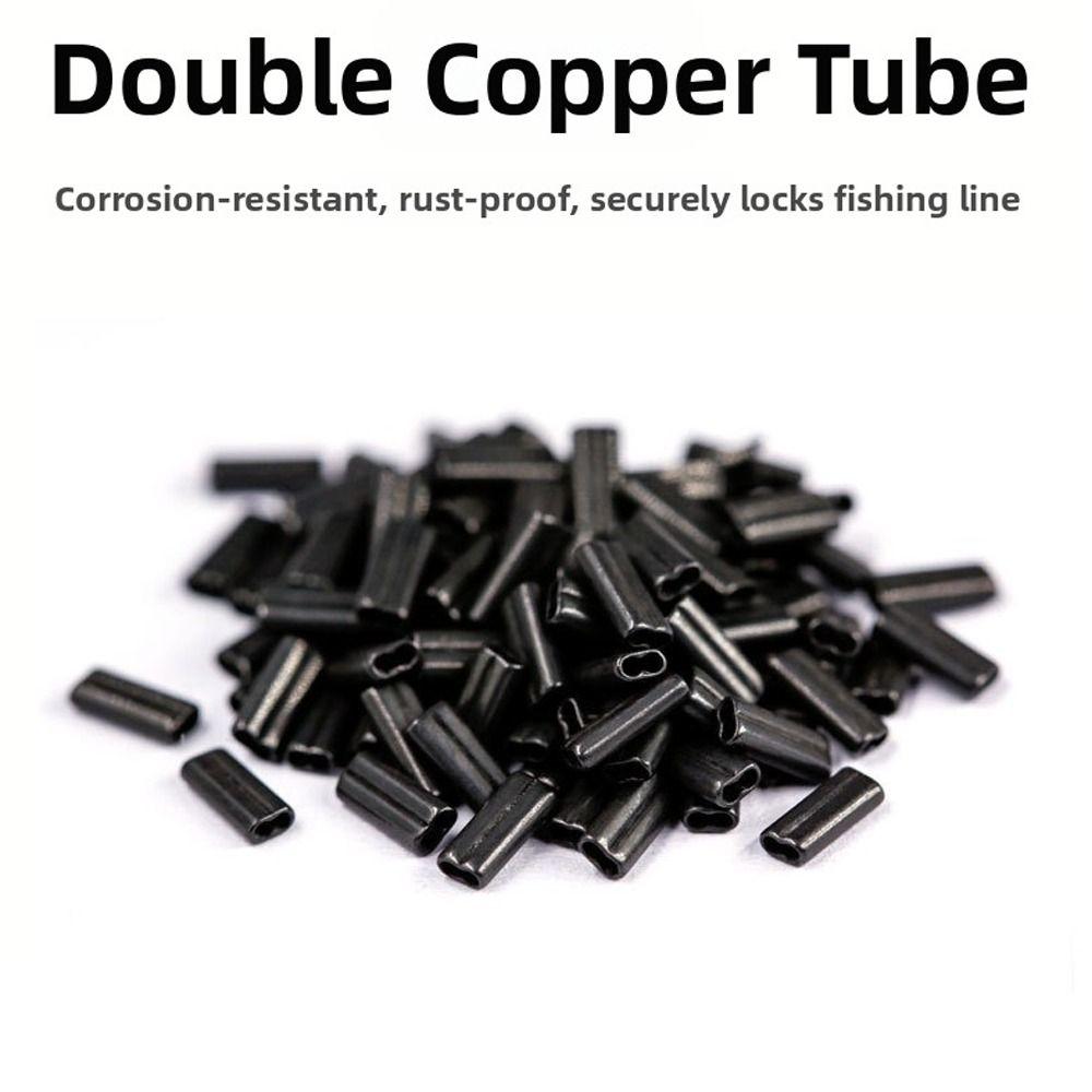 100pcs 100pcs Fishing Wire Leader Fixer Black Fishing Connectors Rigging Use