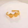 Vintage Stainless Steel Scallop Rings for Women Men Classic Ocean Starfish Shell Open Rings Aesthetic Jewelry Summer Beach Gift