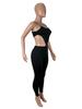 D9600 Women's Fashionable Sexy Spaghetti Strap Hollow Out Bodysuit