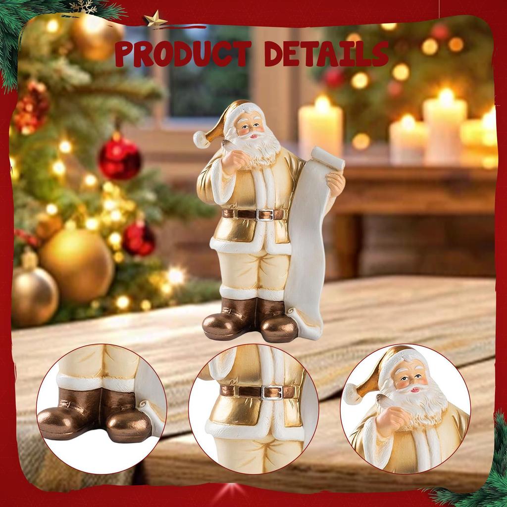 Christmas Santa Figurine 17.5cm Decorative Home Decor Traditional Decoration Holiday