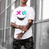 2023 T-shirt Summer New Fashion Men's English Letter Printing Pattern Casual Loose Street Fitness High Quality Cotton Top