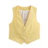 Loose Solid Womens Color Formal Vest Deep V Neck Singlebreasted Sleeveless Cardigan Ol Commute Office