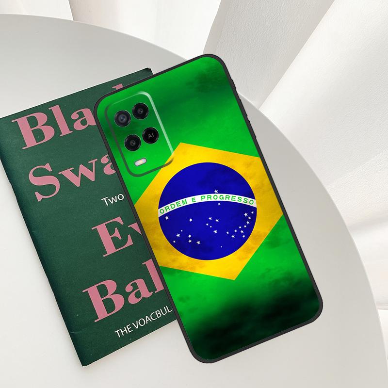 Brazil Brazilian Flag Case For Oppo A96 A76 A16 A15 A17 A52 A72 A54S A57S A58 A78 A98 A57 A77 A54 A74 A94 Cover