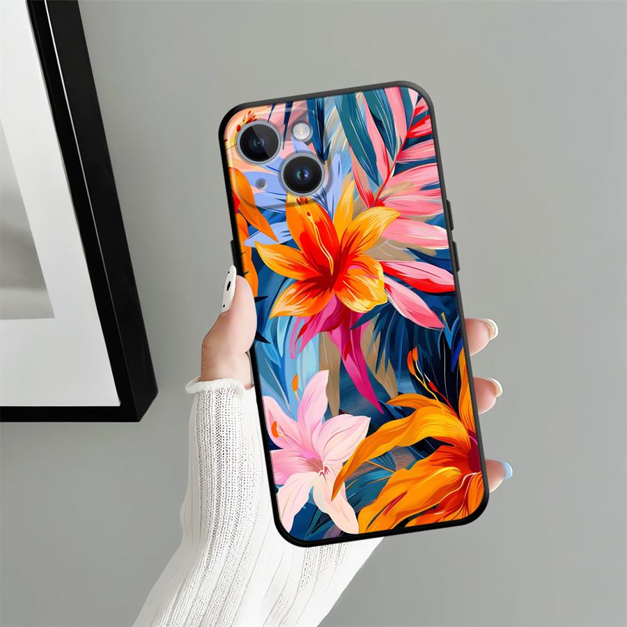 Funda Handyhülle Case für Apple iPhone 17 Pro Max 16 14 Air XR XS MAX 12 11 15 Pro 7 8 13 Cartoon Sonnenblume Gras