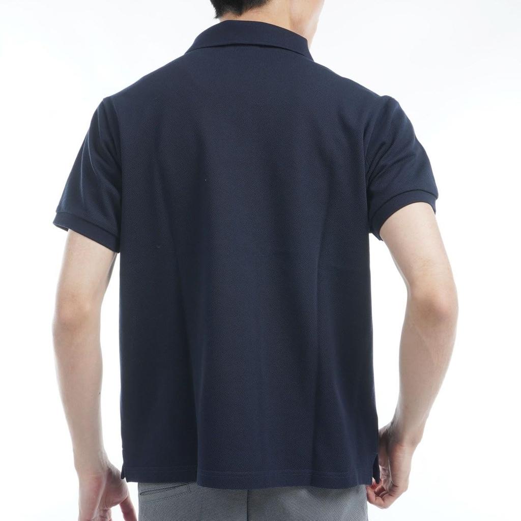 Munsingwear Standard Short Sleeve Polo Made In Unique NV00 Men's Shirt, Japan, Long-Lasting, Design, 10-Year Polo, Golf, MJMXJA00, Navy,