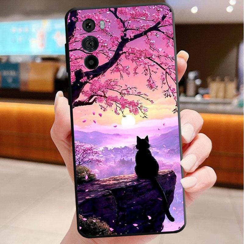 

Lovely Cat Funda Phone Case For Motorola Edge 50 40 Pro 60 50 40 30 Ultra Neo Fusion Moto G Play G Stylus G Power G Moto Edge 50 Pro