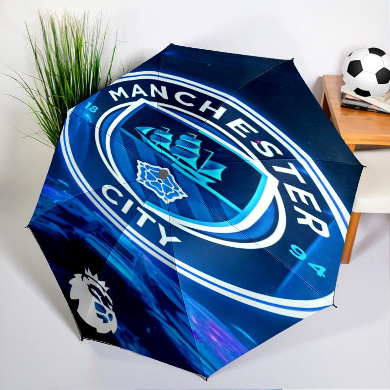 City Football Club Printed Automatic Umbrella, 8-Frame for Travel, Camping, Casual Umbrella, Essential Gift for  for Family and Friends