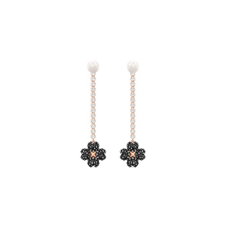 

Swarovski Lucky Four Leaf Clover Pearl Dual Use Latisha Earrings Women earrings Black 5516426 Black