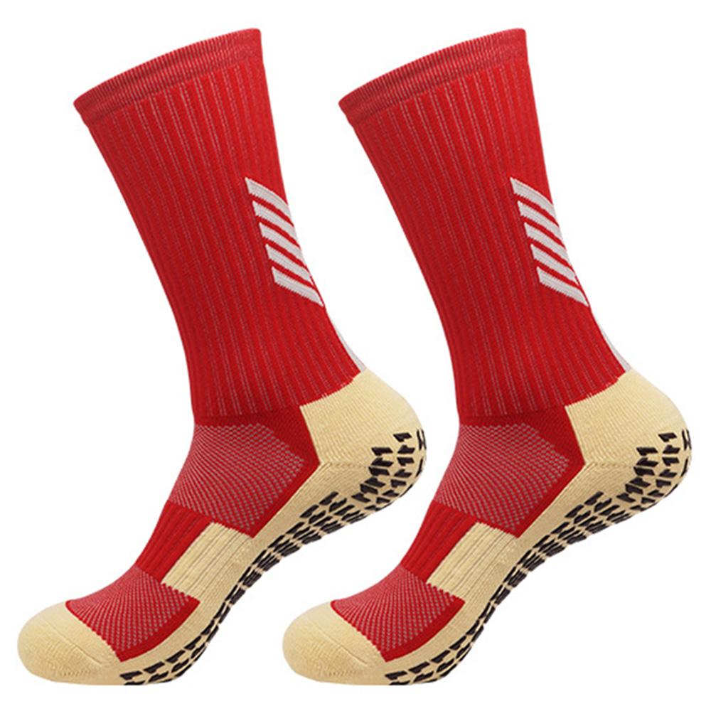 

LINGTU CJM614 Autumn Winter Anti-Slip Middle Tube Professional Soccer Socks for Men Women, Size M Red