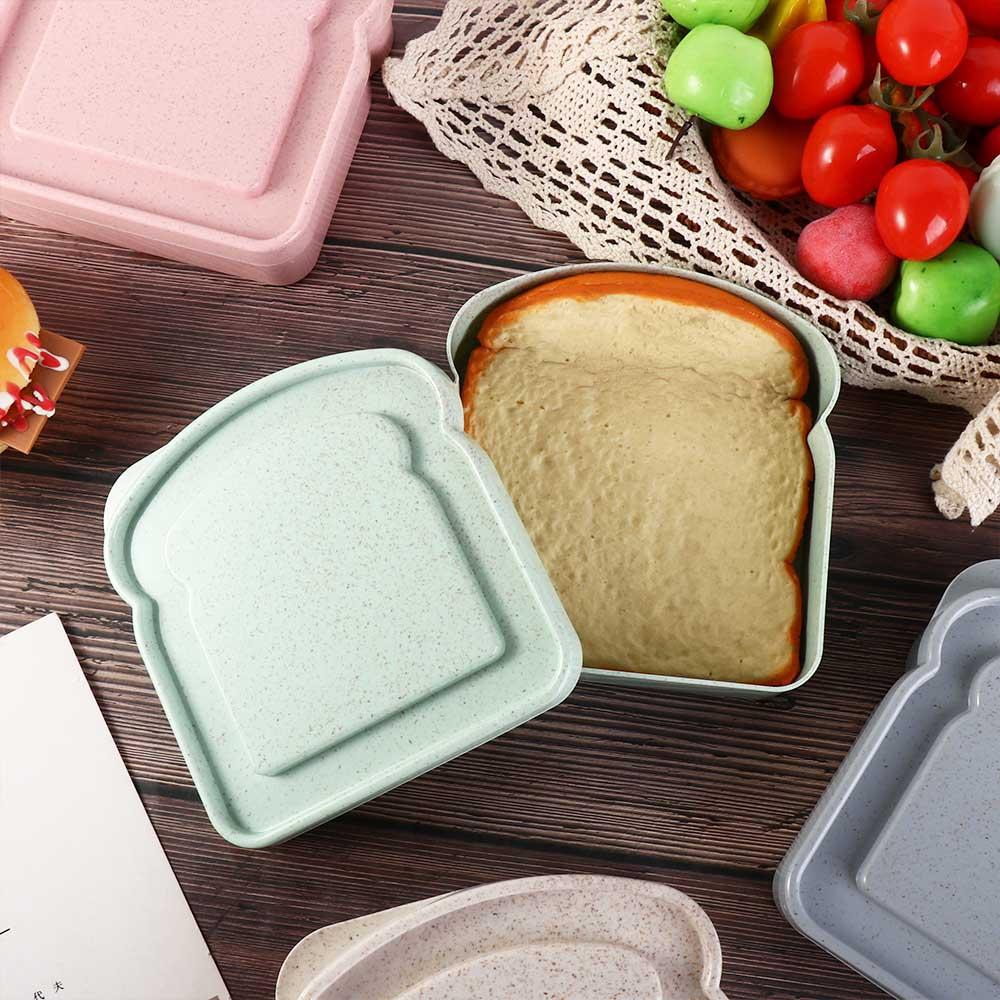 Use Toast Shape Keep Freshing Bread Container Sandwich Storage Case Toast Box Dessert Container