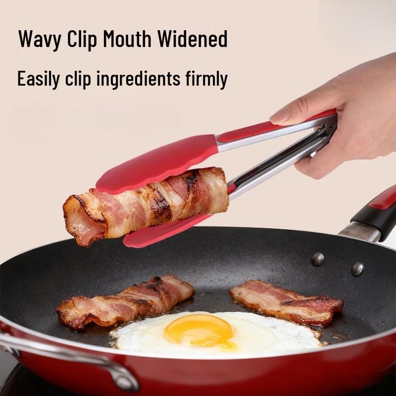 MDNG Stainless Steel Silicone BBQ Tongs