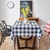 Plaid Table Cloth Modern Rectangle Table Cover Blue&White Tablecloth Home Kitchen Decoration For Party Mantel Mesa Home Decor