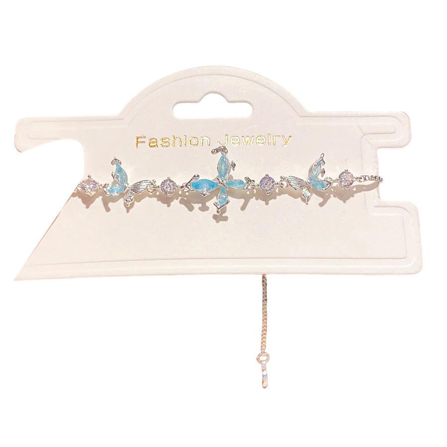 Animal Zircon Butterfly Pendant Fashion Bracelet With Cubic Zirconia For Women