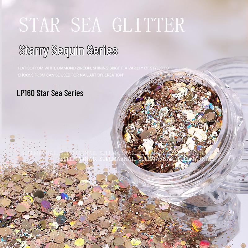 

Глиттер для дизайна ногтей Звезды и Блестки: Набор для осенне-зимнего DIY-декора