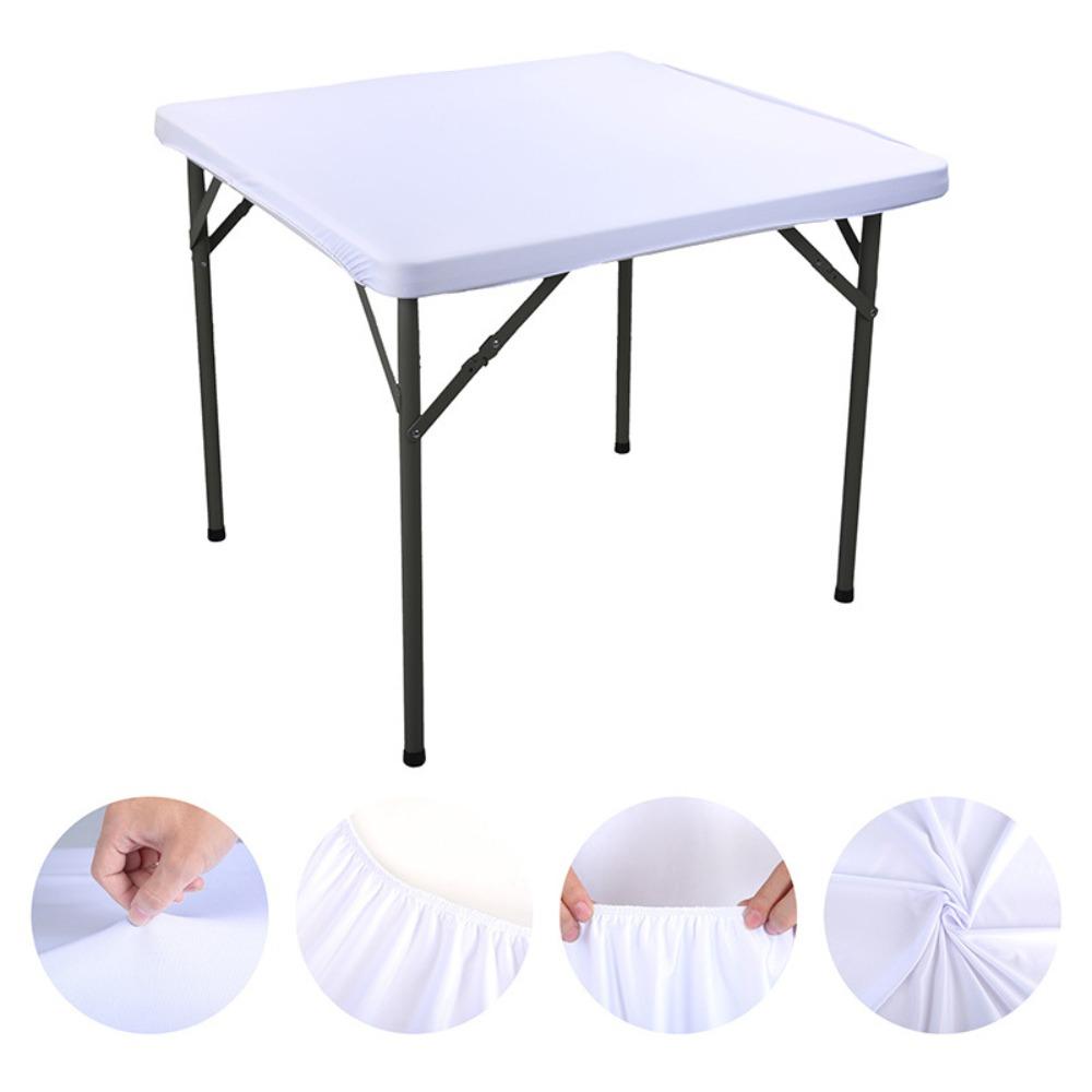 86X86CM Stain-Resistant Tablecloth Elastic Picnic Table Cloth Square Table Cover  Home