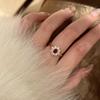 Anello Margherita Vintage con Rubini e Diamanti - Gioiello Statement di Lusso Leggero Usato per Donna