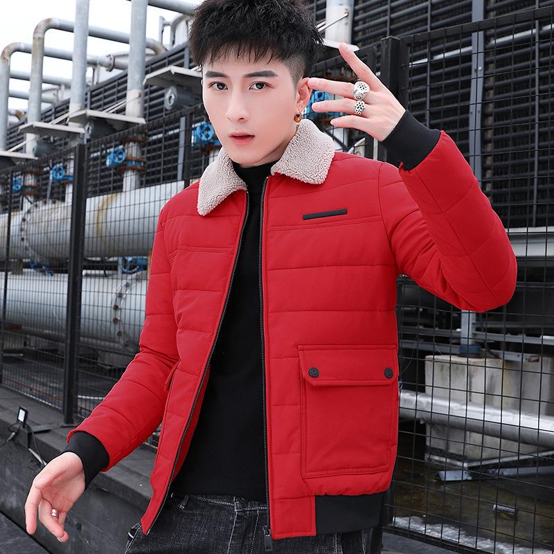 

Утепленная мужская зимняя новая корейская версия утепленной куртки с меховым воротником, утепленная зимняя куртка XXXXL