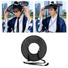 Black Traditional Headwear Polyester Hollow Woven Hat Cosplay Costume Hat Fashion Accessory for Multiple Uses