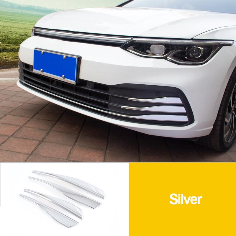 Накладка-полоска на передний противотуманный фонарь  Бровь  для Volkswagen VW Golf 8 MK8 ABS Карбон