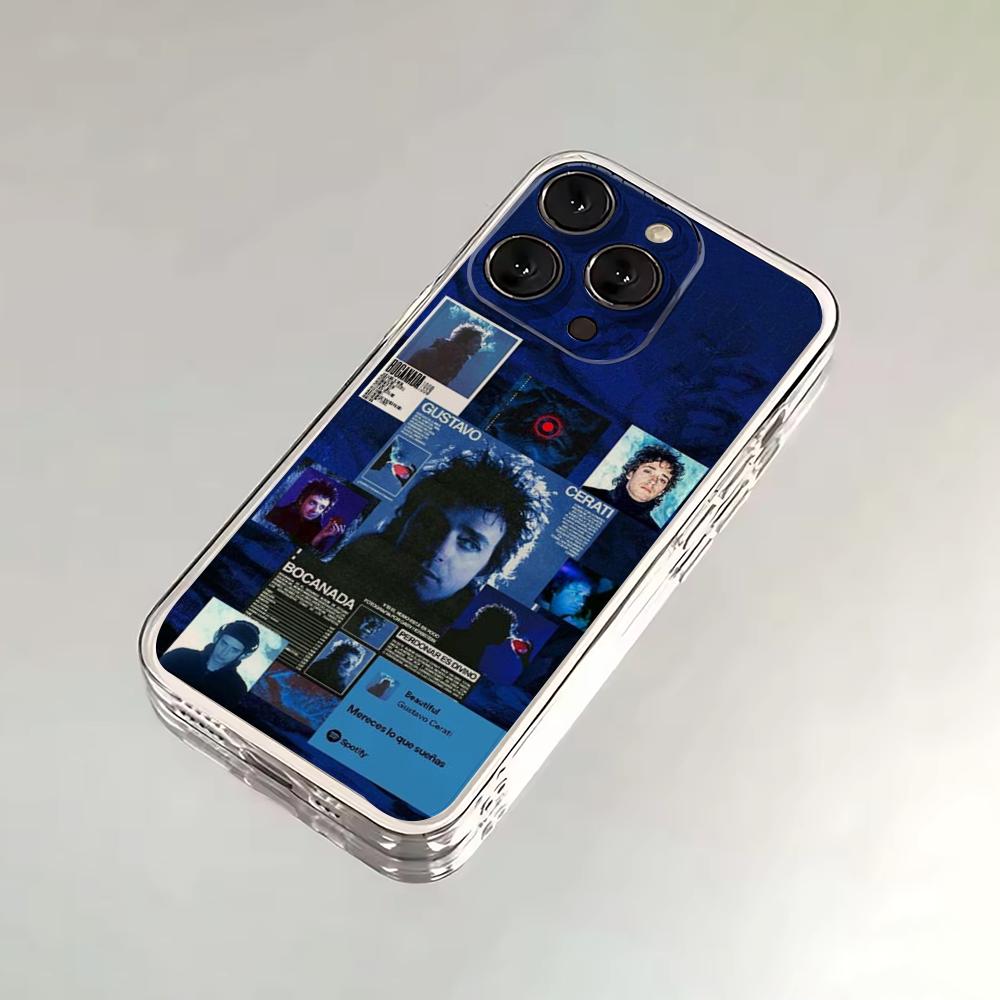 

Singer G-Gustavo Cerati Phone Case For iPhone 16,15,14,13,12,11 Plus,Pro,Max,XR,XS,X,7,8 SE,Mini Transparent Silicone Soft iPhone13