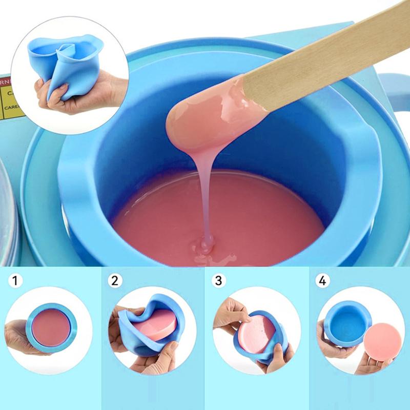Wax Warmer Replacement Pot Heat-Resisting Silicone Bowls Non-Stick Pan Liner Easy Clean Hair Removal Melting Waxing Bowls