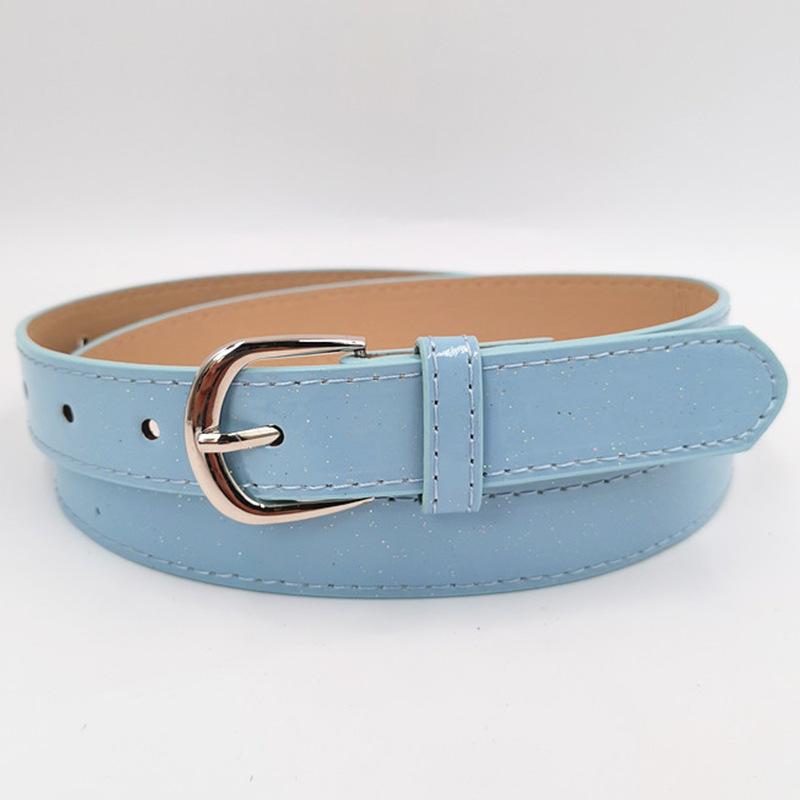 

Новый конфетный цвет, девчачий ремень, милый, сладкий, лакированный ПУ, декоративный ремень для платья 105cm