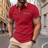 Lässiges gestreiftes Kurzarm-Polohemd, trendy und vielseitig für die tägliche Herrenmode.