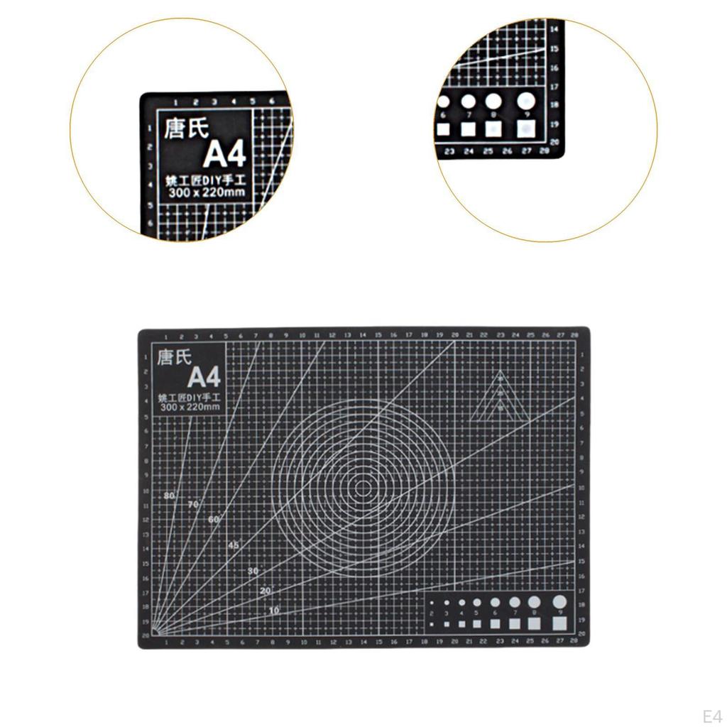 Cutting Pad Double Sided Gridded Table Protector PVC Material Clear Measurement Lines