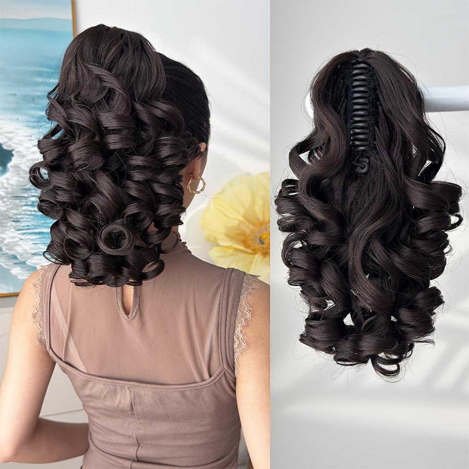 Women Heat Resistant Synthetic Clip In Ponytail Hair Extensions For Daily Wear And Parties