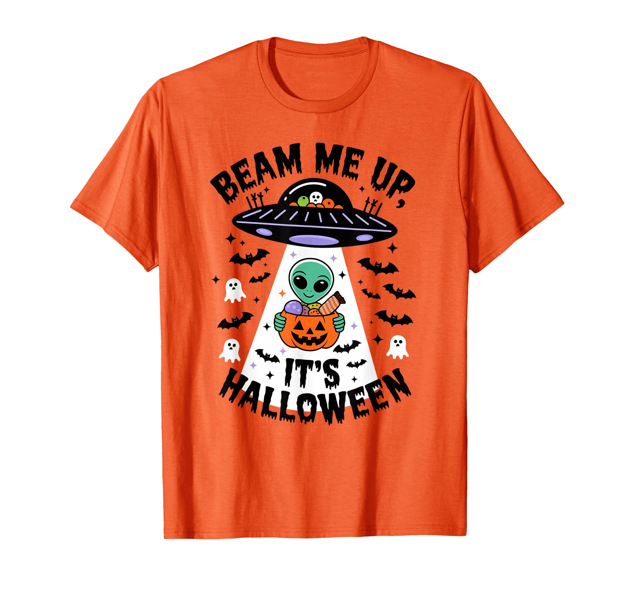 

Beam me alien up, it s Halloween, Halloween. T-shirt помаранчевий