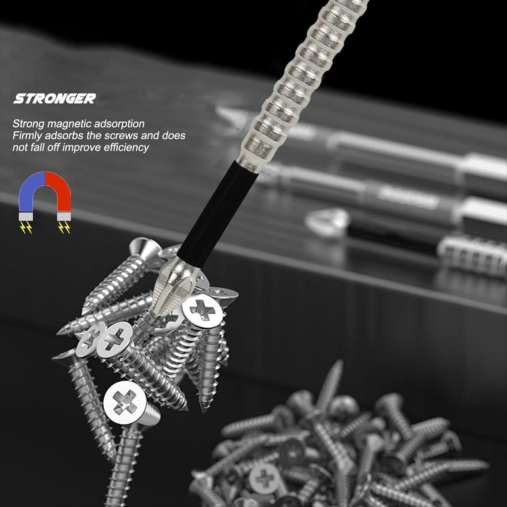 Stark Magnetisches Schraubendreher-Bohrer-Bit-Set Legierter Stahl Kreuz-Schlagschrauber-Bits Anti-Rutsch-Schraubendreher für Elektrowerkzeuge