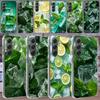 Summer Lemon Mint Phone Case for Samsung A16 A26 A36 A56 A17 A37 A57 A07 A06 A02S A03 A04S A05S Galaxy Note 20 10 A50S A71 A51 A