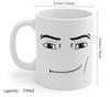 Stylový keramický hrnek s roztomilým designem ženské tváře - minimalistický šálek na kávu pro mléko/snídani, kreativní dárek pro muže/ženy